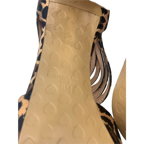 Betsey Johnson Size 9 M Animal Print High Heels, Back Zip, Brown - Picture 10 of 10